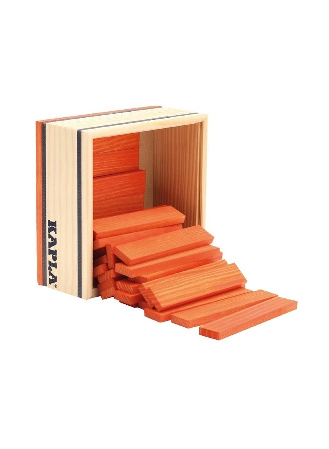 Wooden Construction Set - Orange 40pcs