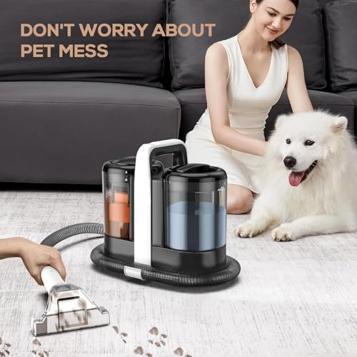 6-in-1 Portable Carpet Washer - Hot and Cold Water Extraction