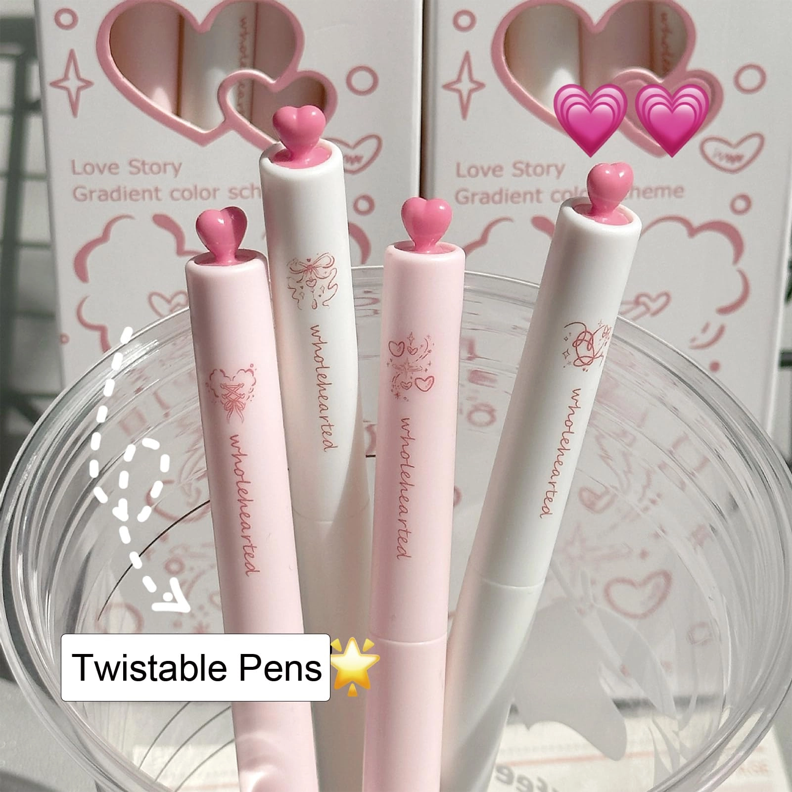 Cute Gel Pen - 4Pcs 0.5mm