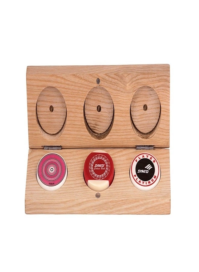 Wooden Carrom Coins + Carrom Striker - 15g Set of 3