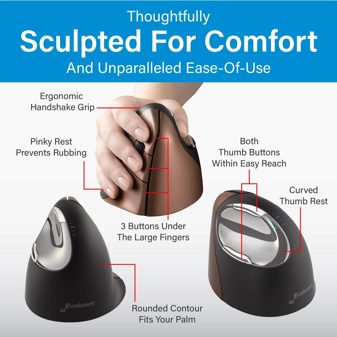 VM4SW VerticalMouse 4 Right-Hand Ergonomic Mouse - Wireless