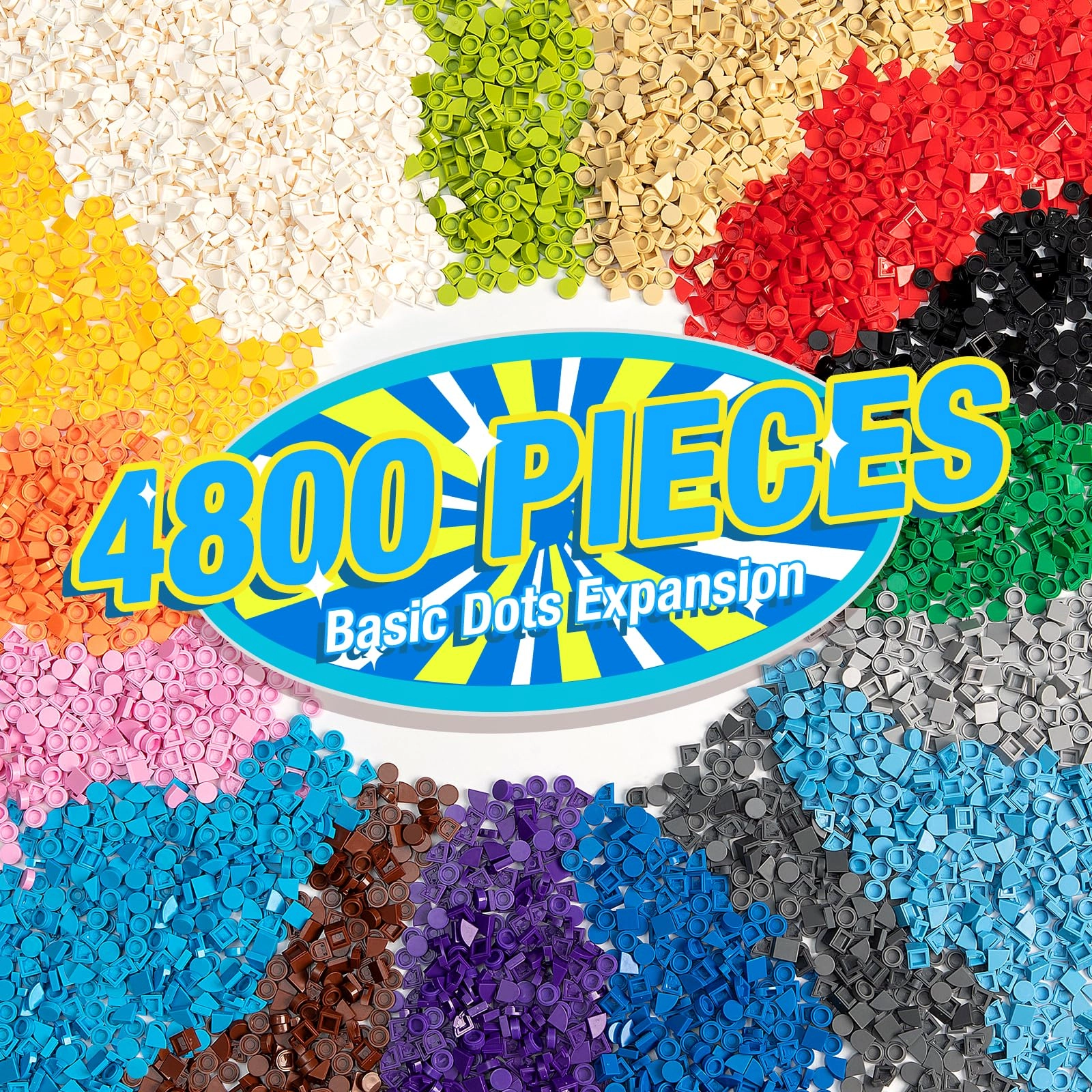 MANNIDOO Flat Parts and Pieces - Classic Pixel Art 4800PCS