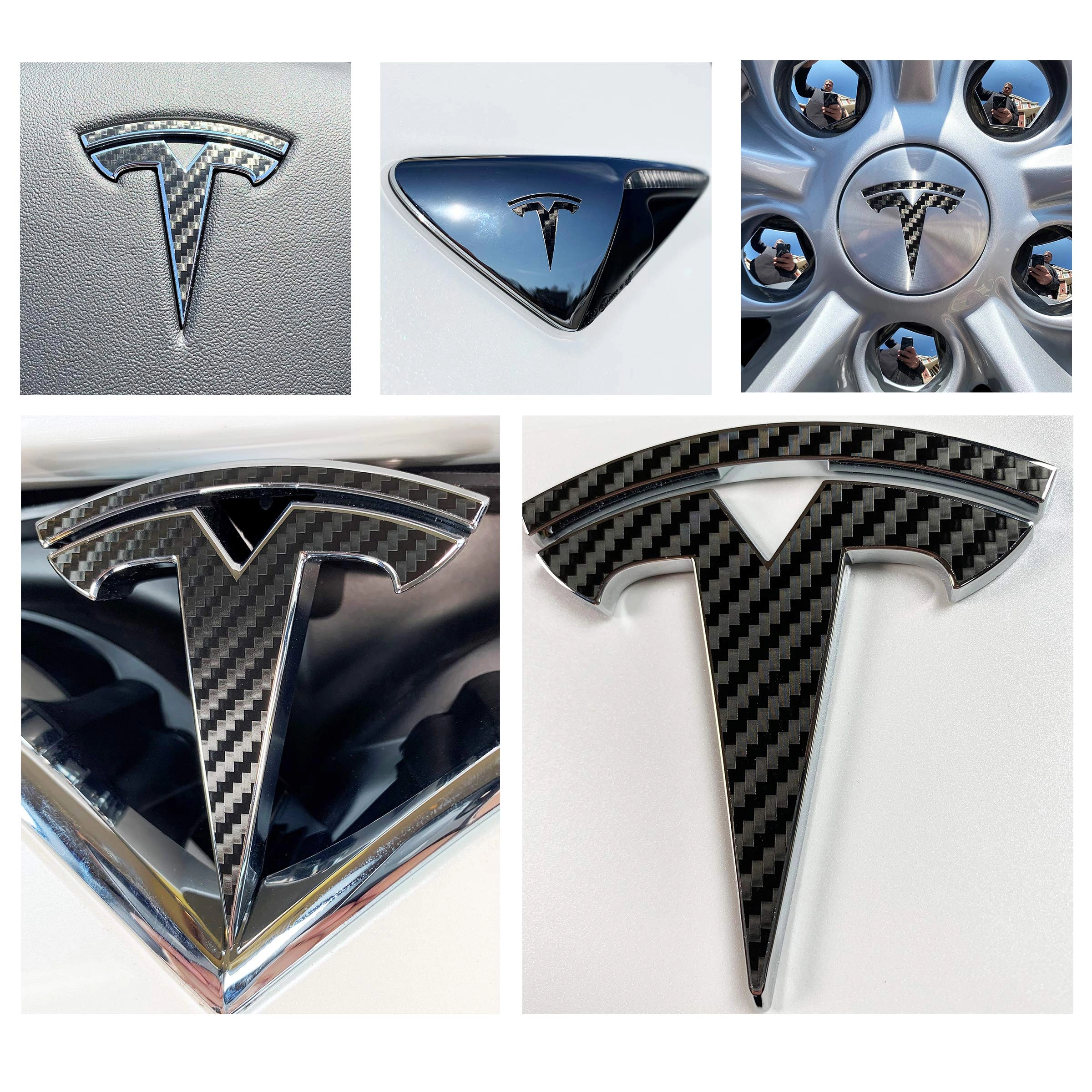 custom cut graphics Logo Decal Overlay Stickers - Tesla Model S Facelift (4/2016 to 1/2021)
