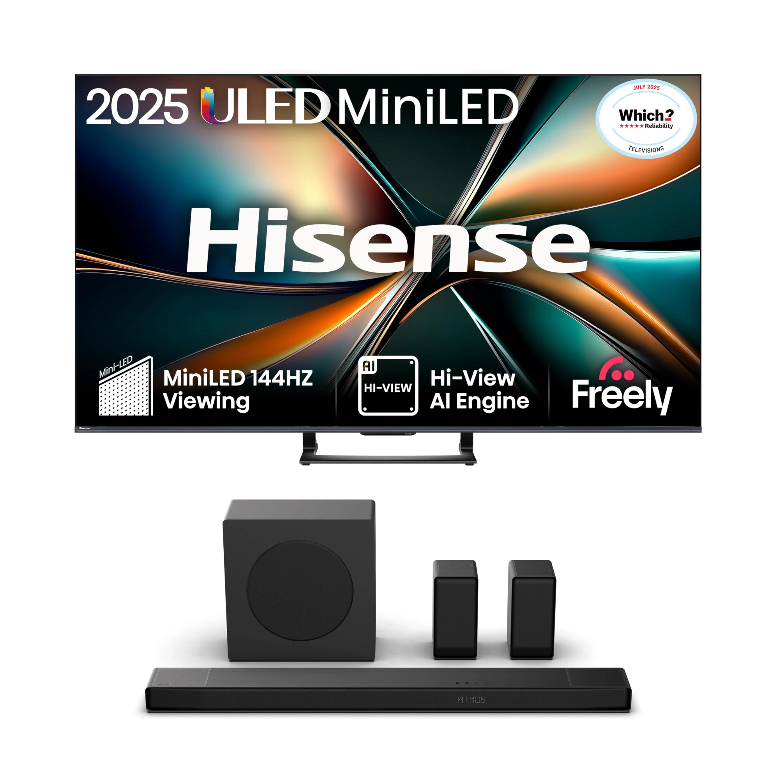 Hisense 50U7QTUK - 50 Inches + AX5140Q - 5.1.2 Channel