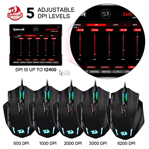 M908 Impact RGB MMO Mouse - USB