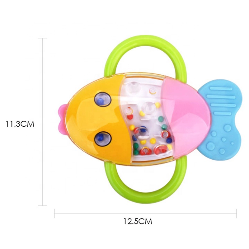 Baby Teething Rattle Toy - Colorful Yellow