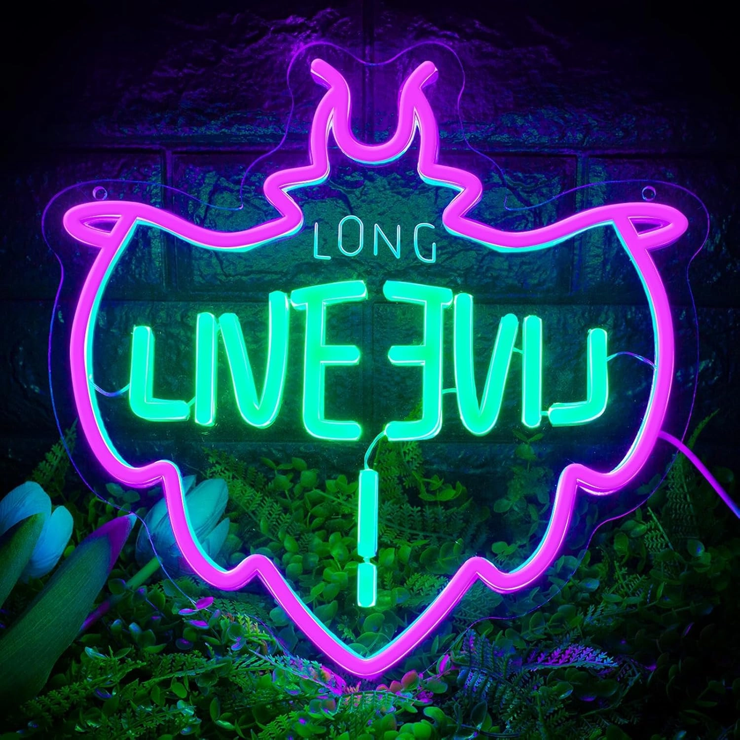 yzr Descendants Neon Sign - USB Purple, Green
