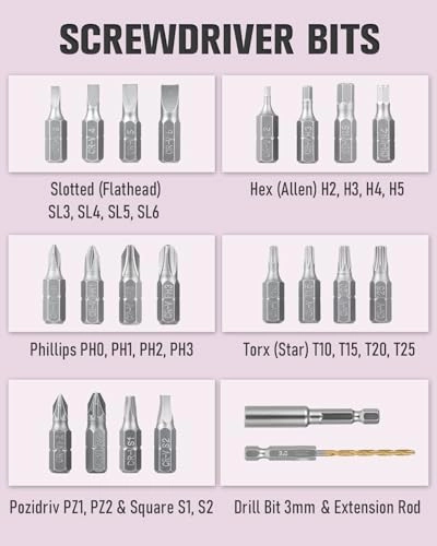 Cordless Electric Screwdriver - 1300mAh