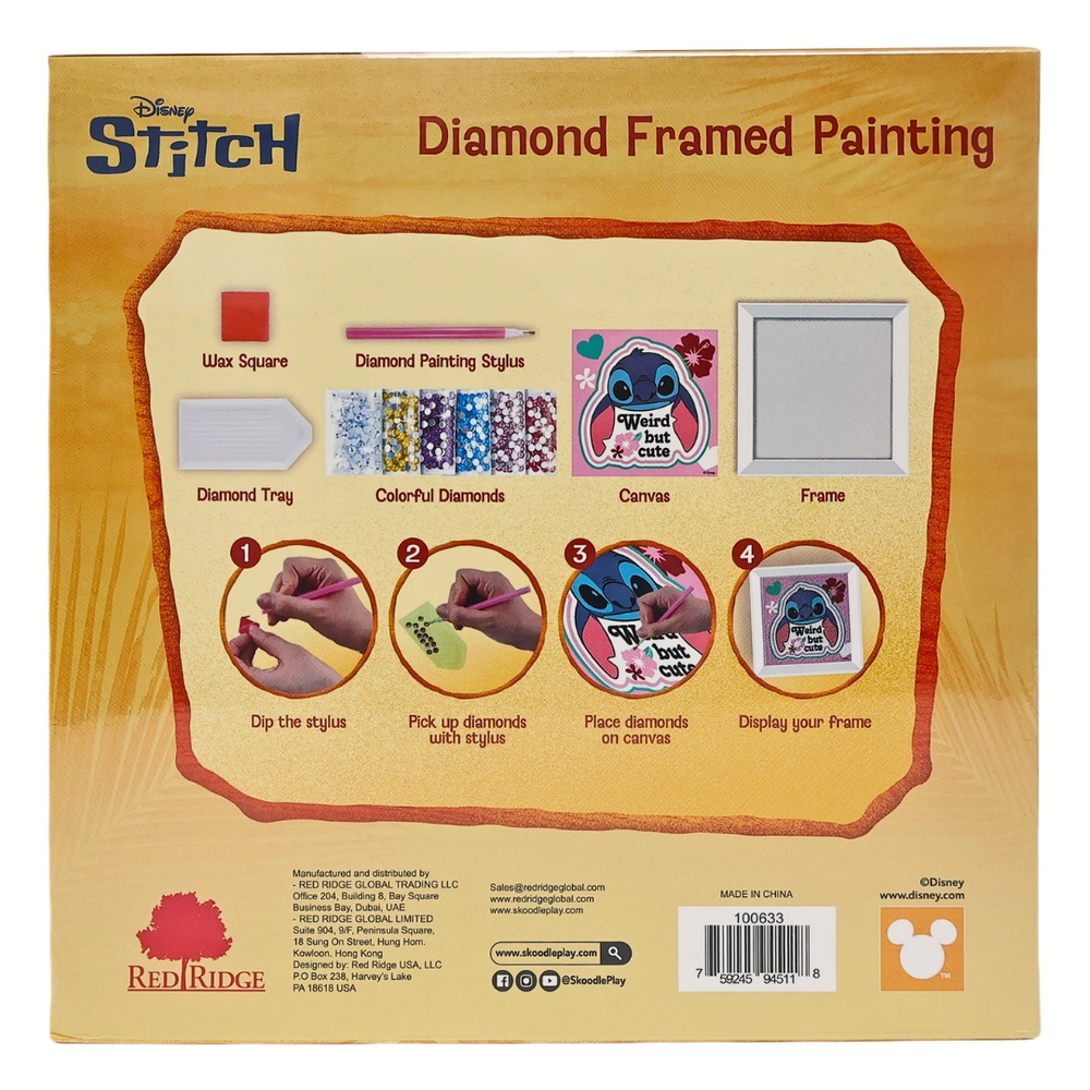 Lilo & Stitch Diamond Framed Painting Kit - Cute Stitch