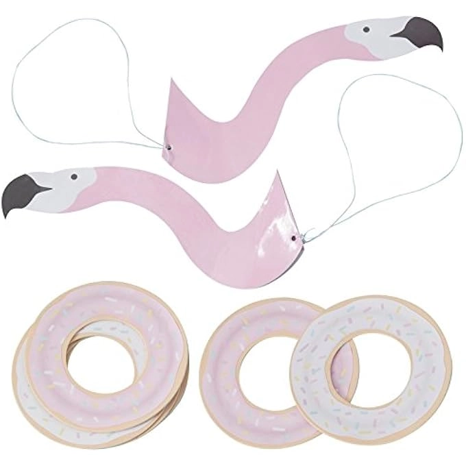 rayihni PINK FLAMINGO AND DONUT PARTY GAME - 20 PACK GOOD VIBES