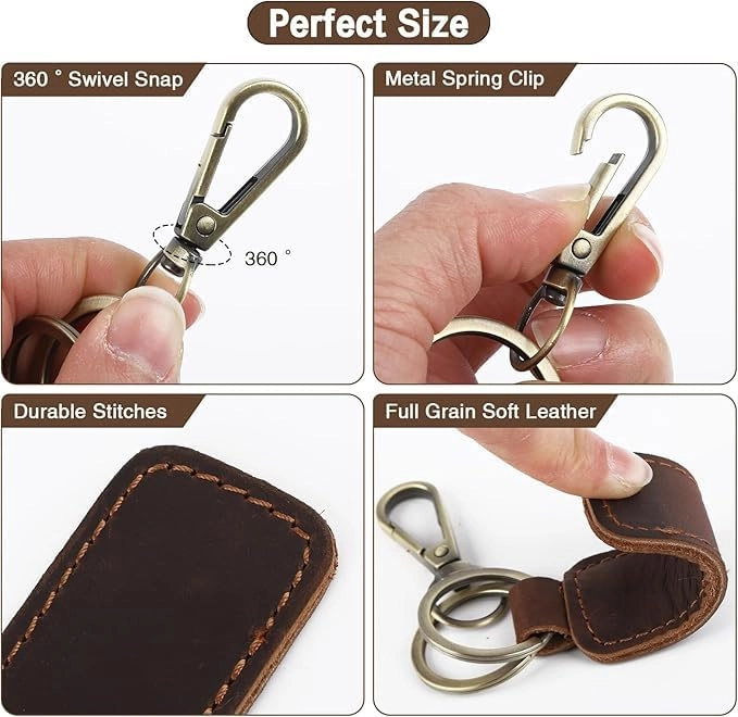 Leather Keychain - Car