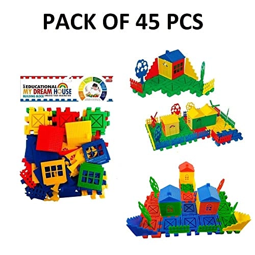 House Building Blocks - Construction 45 pcs