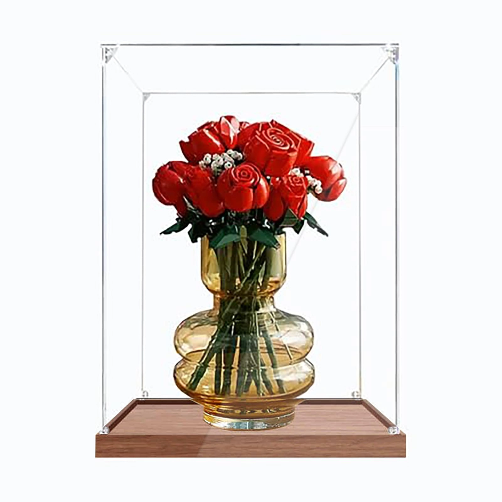 China Acrylic Display Case - 10328 Wooden Base Transparent Dustproof