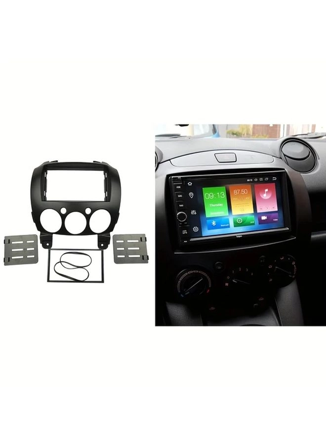 Generic Double 2 Din Stereo Player Trim Kit - MAZDA 2 Demio 2007-2014 Black