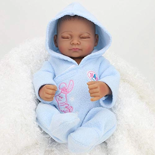 Reborn Baby Doll - 10 inch 25 cm Silicone black skin Ages 3 months+