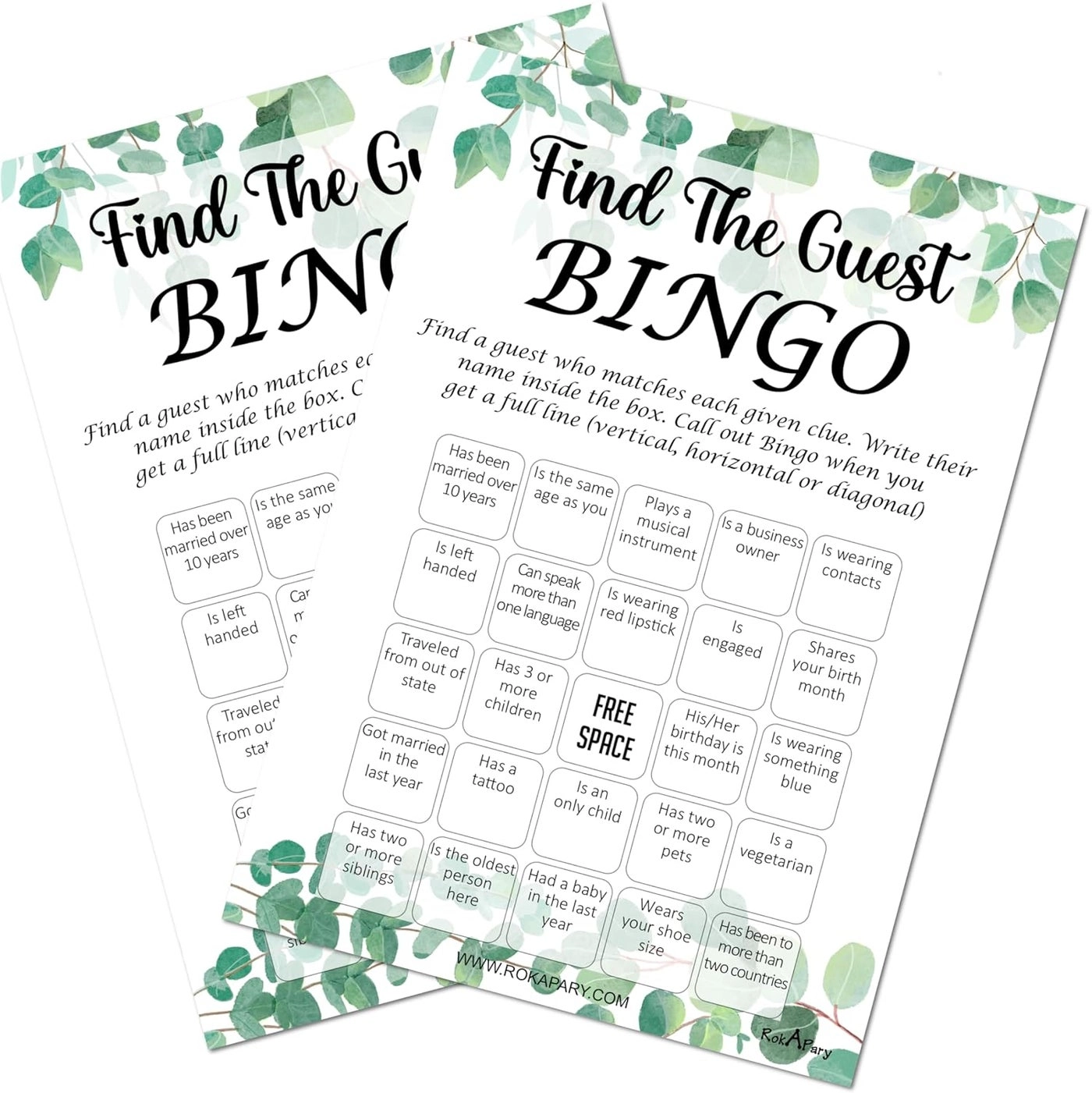 RokAPary Find The Guest Bingo Game - 50 piece(s)