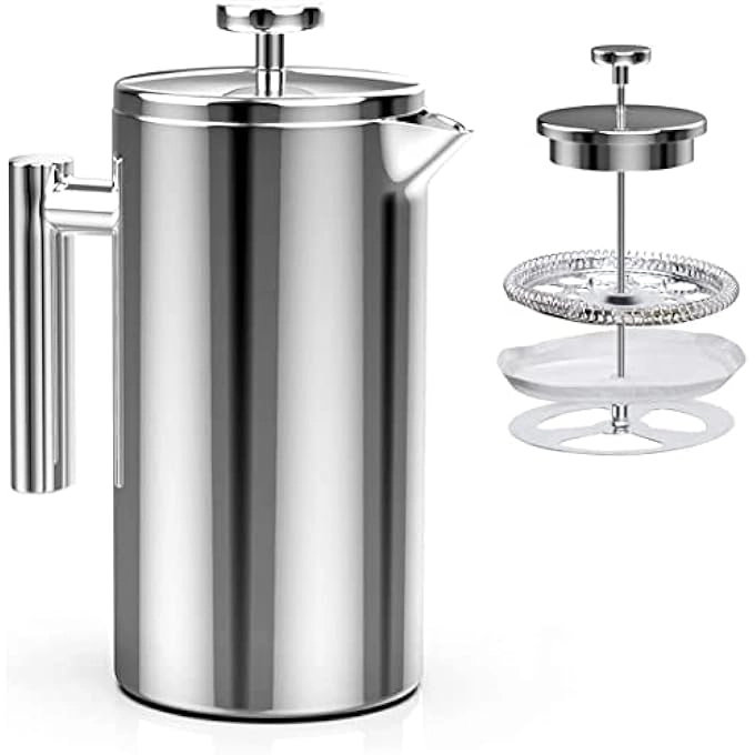 French Press - Double Wall Insulated With Filter