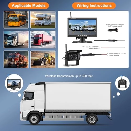 Wireless Rear View Camera - Night Vision Wireless 1080P