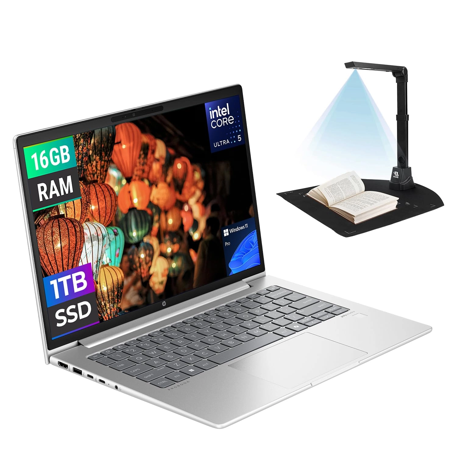 HP ProBook 440 G11 - 14.1'' Core Ultra 5 16GB DDR5 1TB NVMe SSD + First Wave Document Scanner