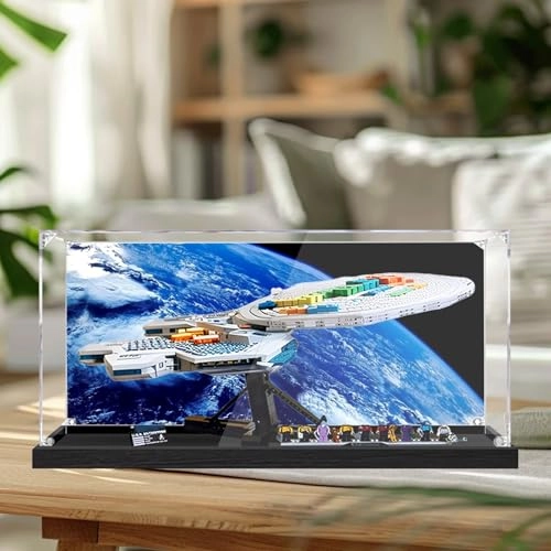 Acrylic Display Case for Lego 10356 Star Trek Spaceship Enterprise - 65 x 65 x 30 cm Clear