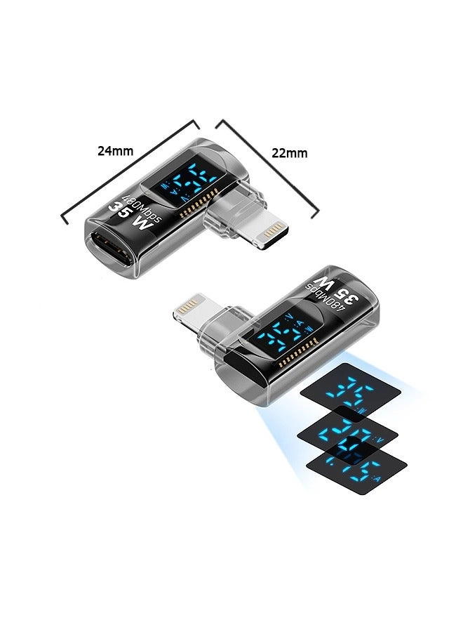 USB C Female to Lightning Male Adapter 35W USB-C to Lightning