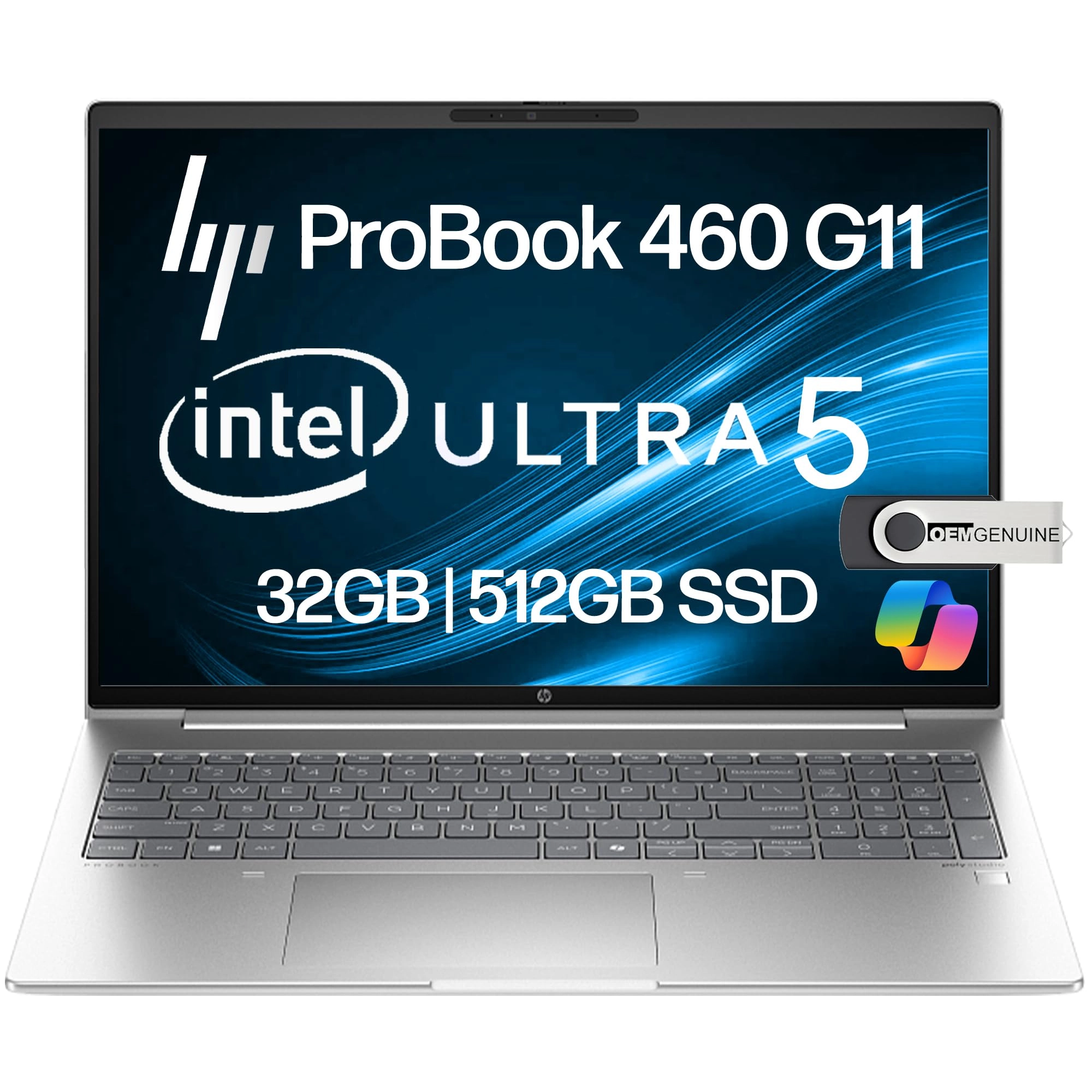 ProBook 460 G11 - 16'' Ultra 5-125U 32GB DDR5 512GB NVMe SSD