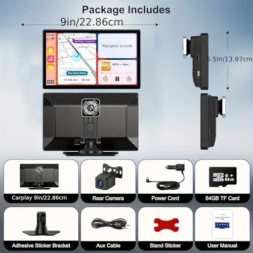 Wireless Apple Carplay Screen - 4K 1080p