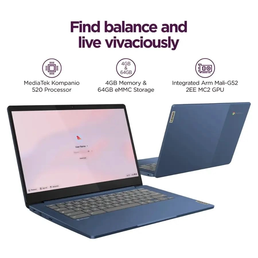 IdeaPad Slim 3 IP3 CB 14M868 - 14'' Kompanio 520 4GB DDR5 64GB SSD
