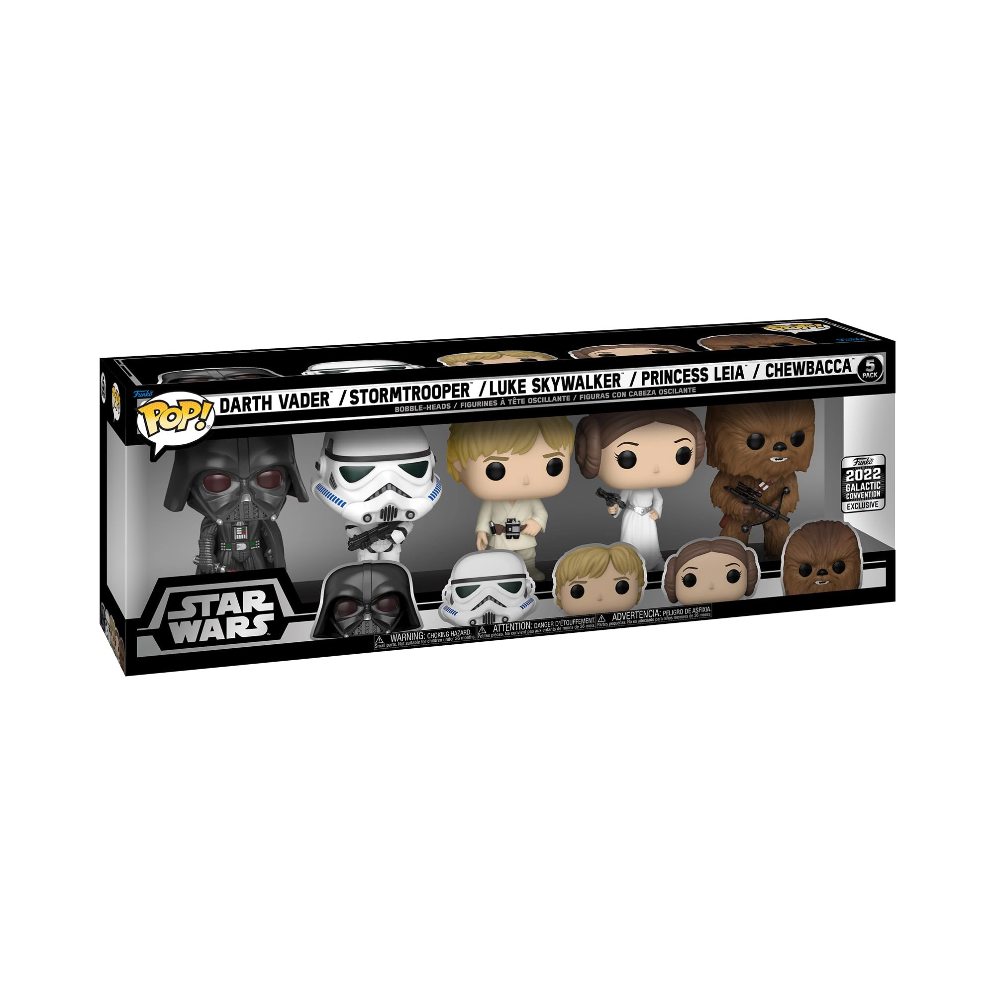 FUNKO Darth Vader + Stormtrooper + Luke Skywalker + Princess Leia + Chewbacca - Star Wars - 5 pcs (B09HN6SV7B)