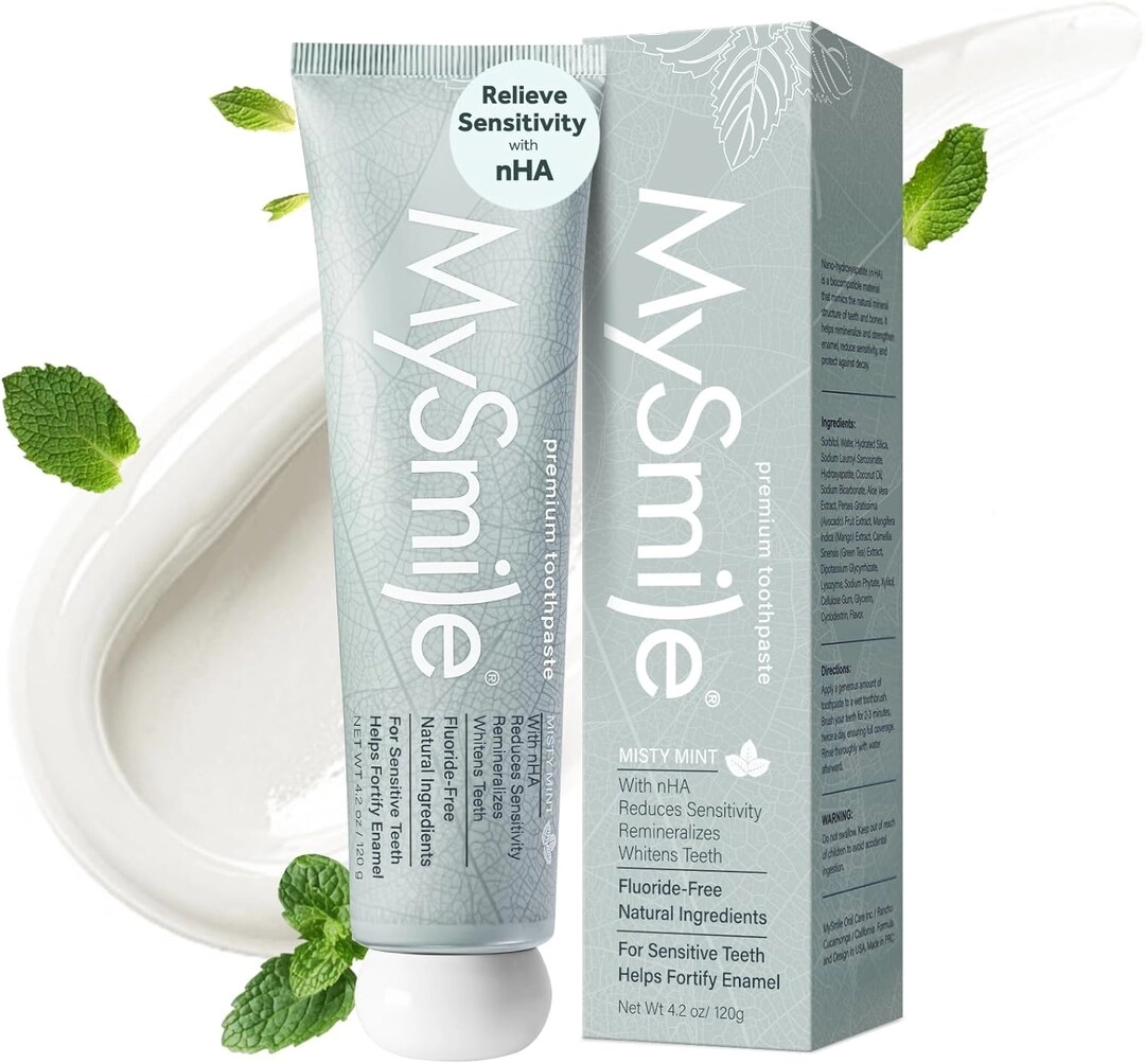 MySmile Fluoride Free Nano Hydroxyapatite Misty Mint Toothpaste Adults 120g