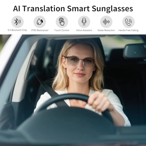 Smart Glasses - Auto Power On/Off Bluetooth UV400/Blue Light Protection