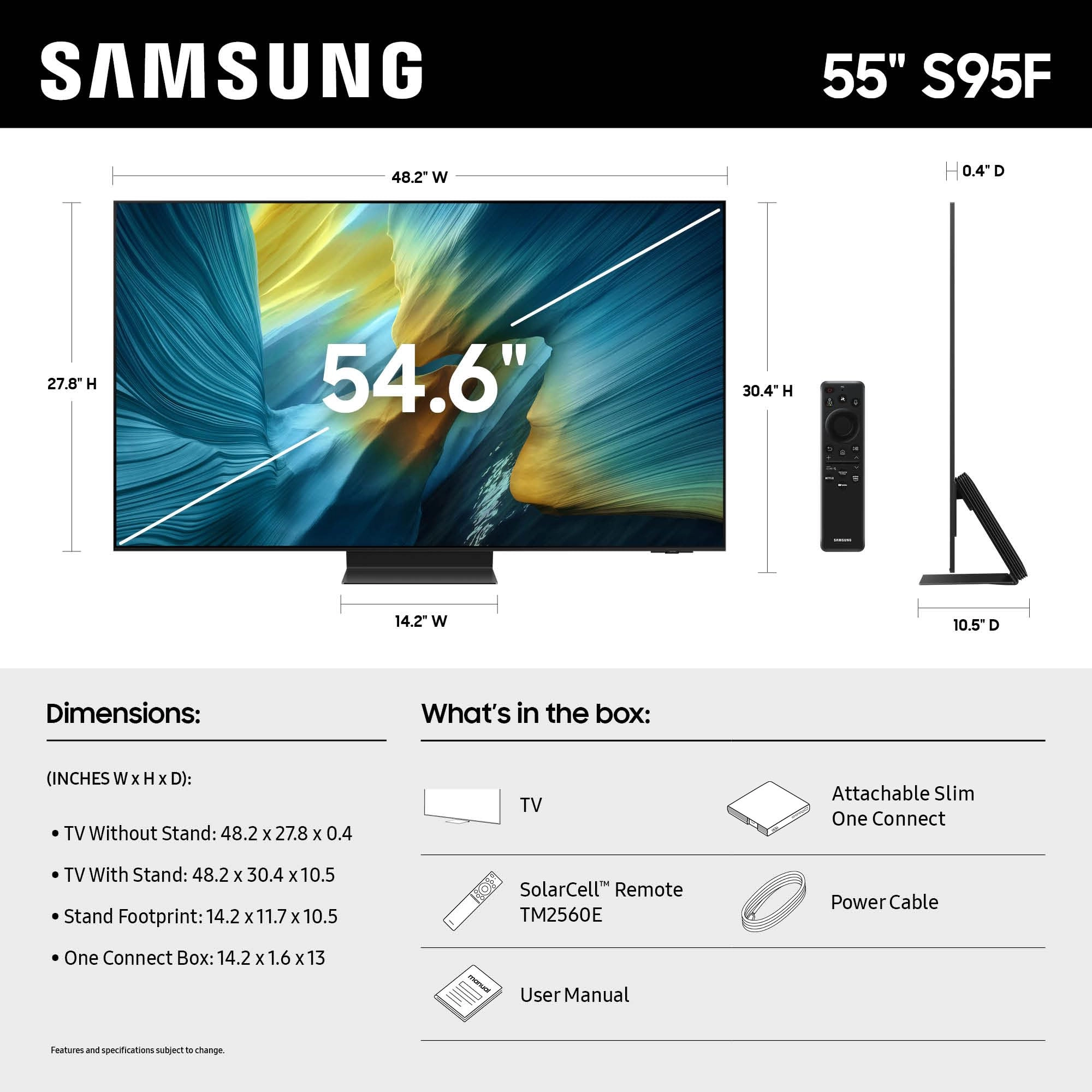 QN55S95FAFXZA - 55 Inches