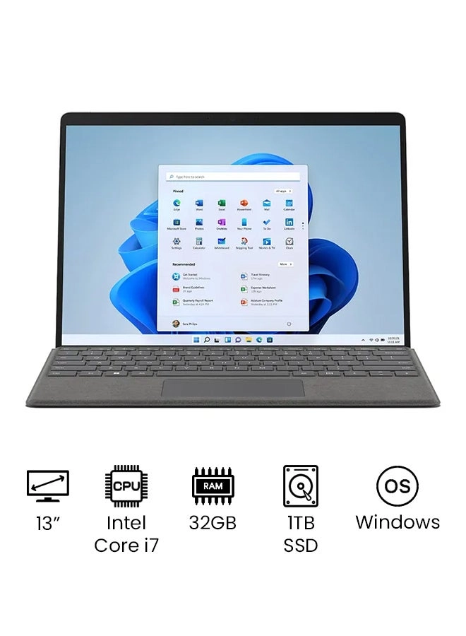 Surface Pro 8 EFH-00007 - 13'' Core i7-1185G7 32GB DDR4 1000GB SSD