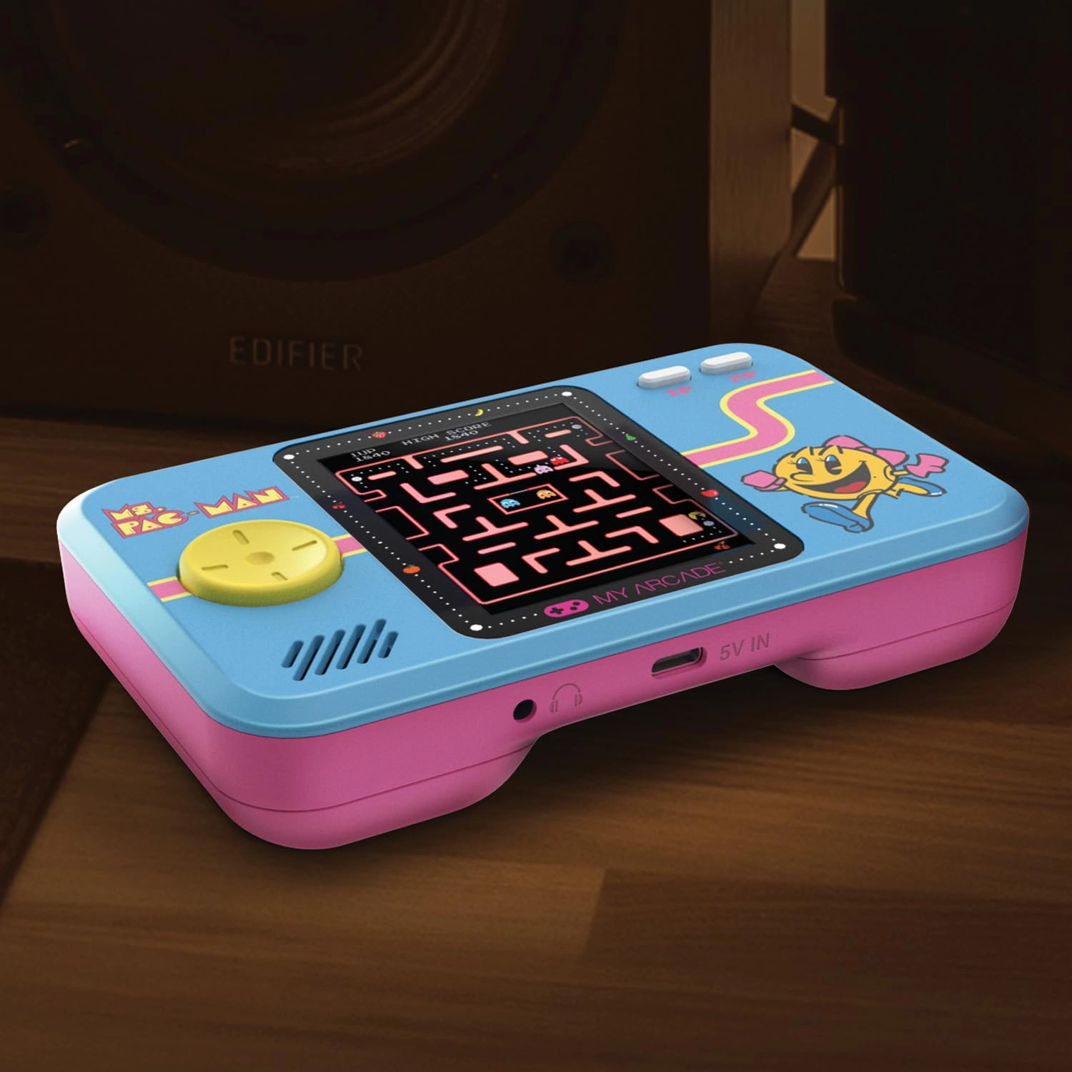 Pocket Player Ms.Pac-Man - Pink & Blue 2.75" display
