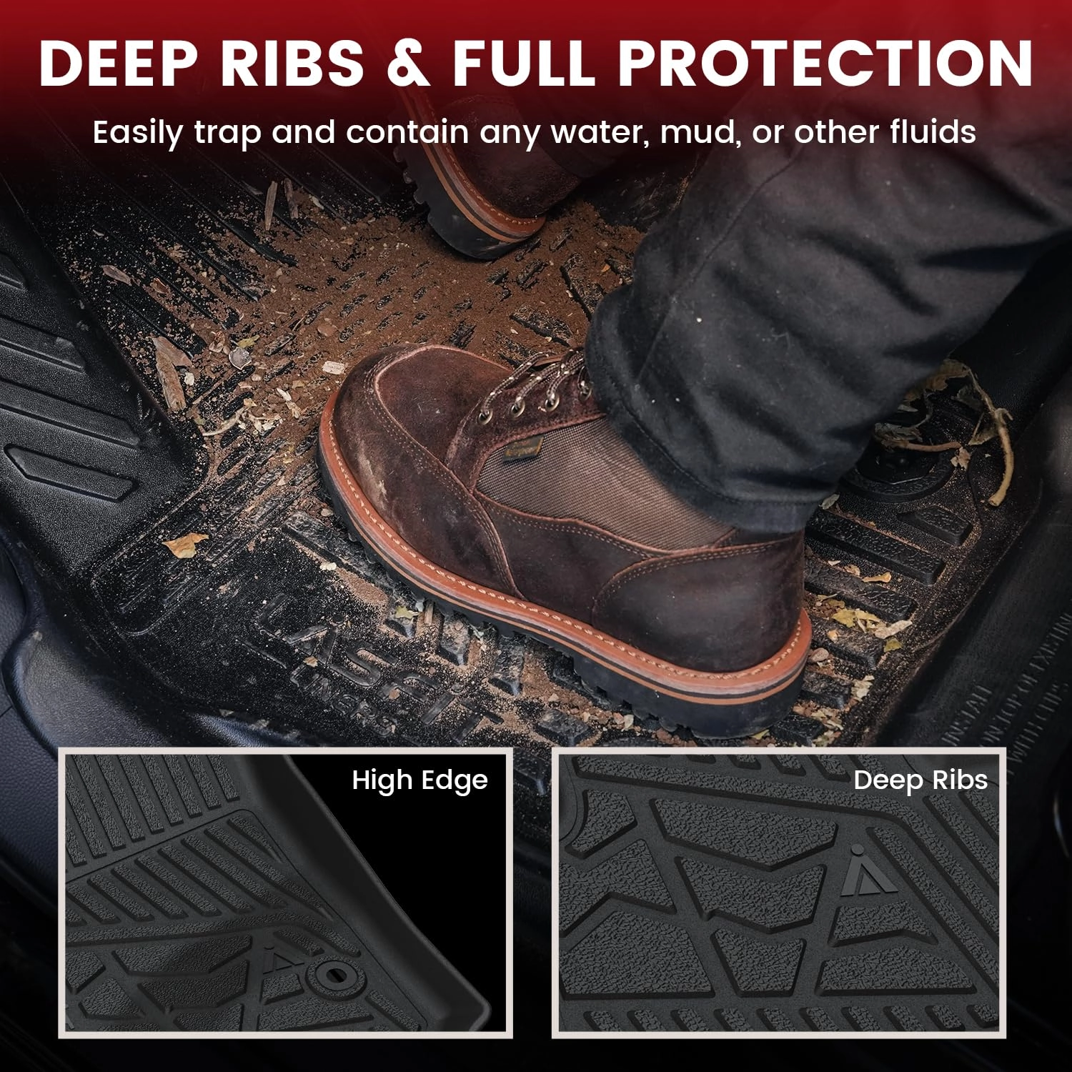 Floor Mats for Chevrolet Chevy Equinox/GMC Terrain - 2018-2024 All Weather TPE Custom Fit