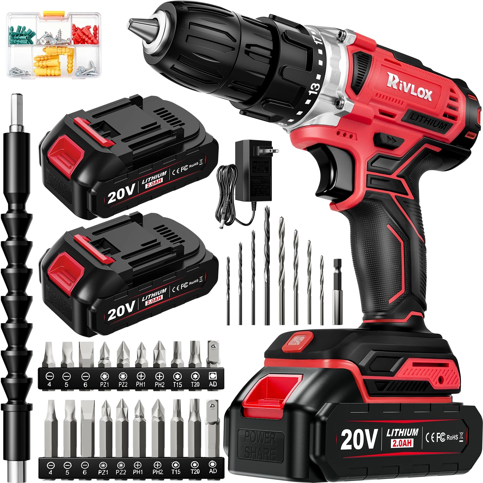 Rivlox Cordless Drill - 2.0Ah