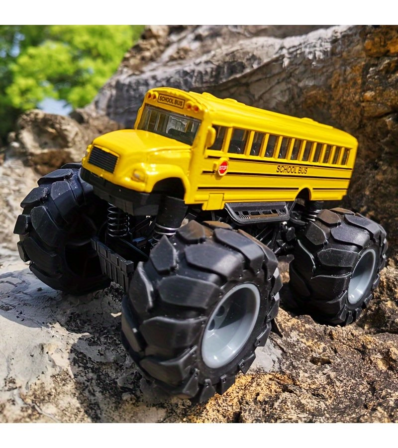 Generic Pull-Back Alloy School Bus - Yellow Ages 3+