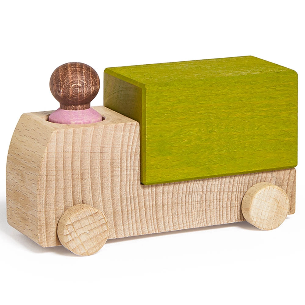 Wooden Truck With Driver - Blue Suitable for 3 years & above