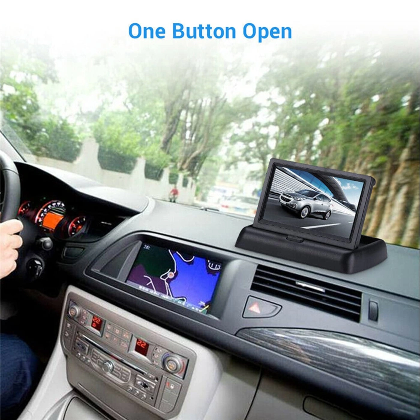 Flip Down Foldable Monitor - 4.3 Inches