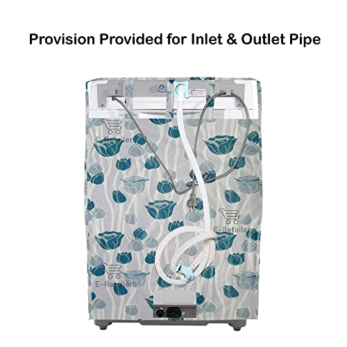 PVC Waterproof Front Load Washing Machine Cover - 5KG to 7.5KG Blue