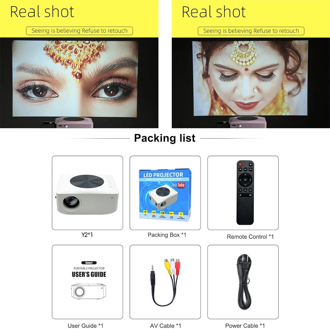 Mini WiFi Projector - 80ANSI 800 x 480