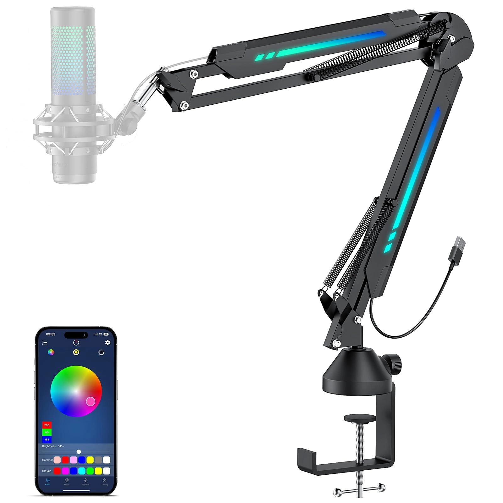Tonor T20S - RGB App Control Desk Mount Clamp