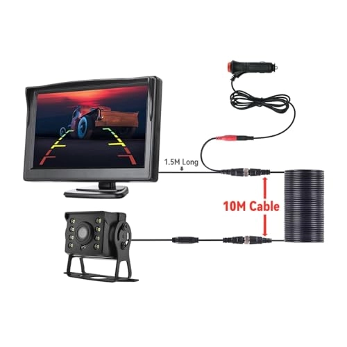 Car Rear View Camera With Monitor - Night Vision Wire