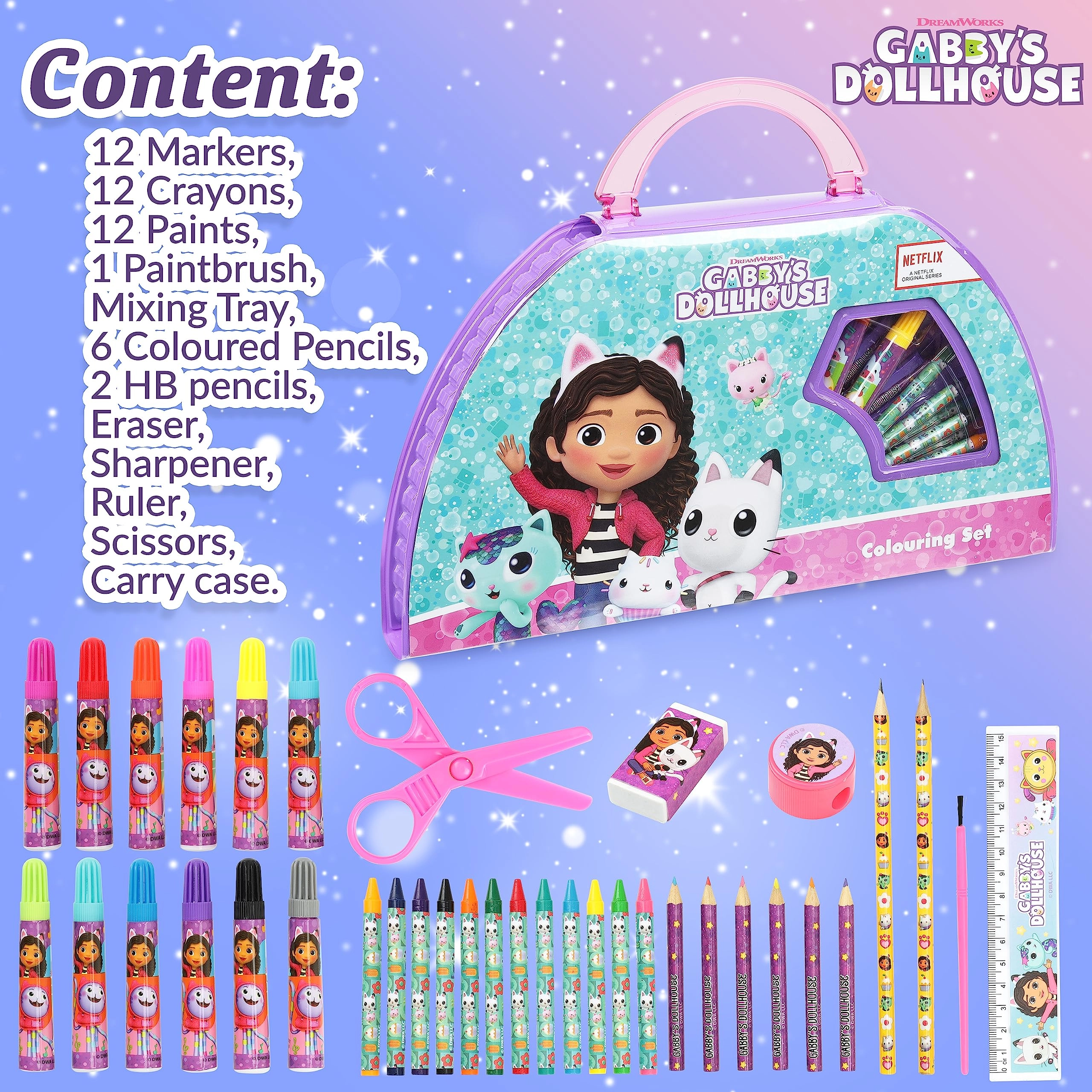 Art Set - Purple Halfmoon 40 Plus Pcs