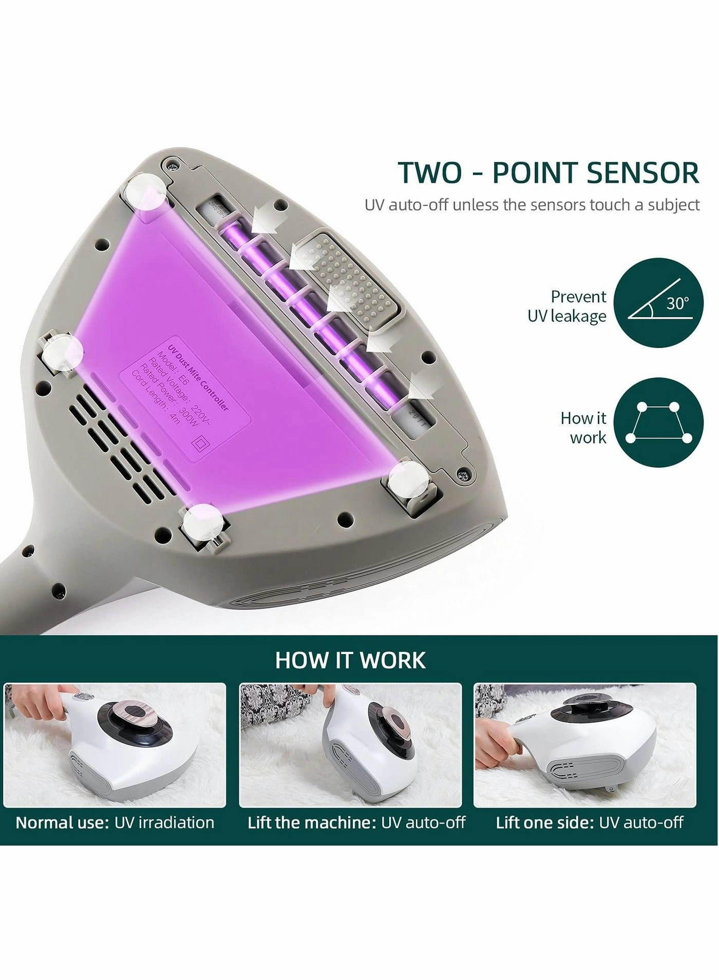 Mattress Vacuum Cleaner - 13Kpa Strong Suction Low Noise