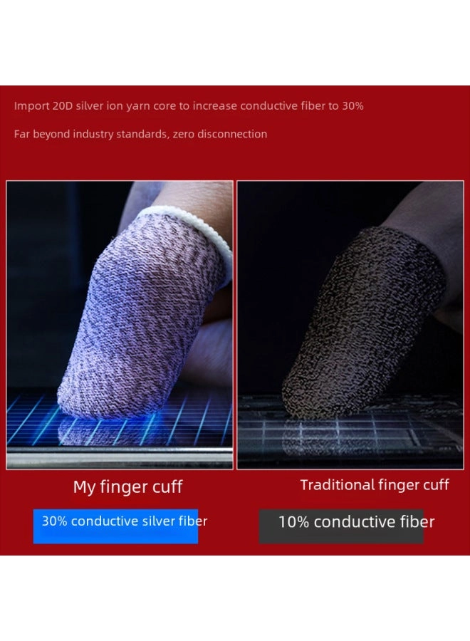Game Finger Cover - Silver Ice Silk Breathable