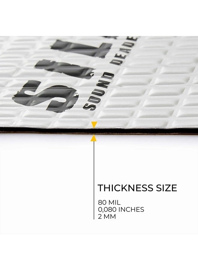 Car Sound Deadening mat - 80 mil (2mm) 36 sqft