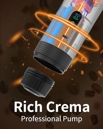 Portable Electric Espresso Machine - Rechargeable Battery NS capsules compatible