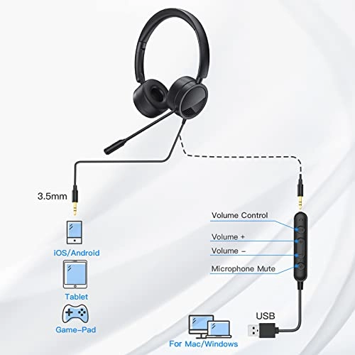 H360D-3.5 Wired Headset