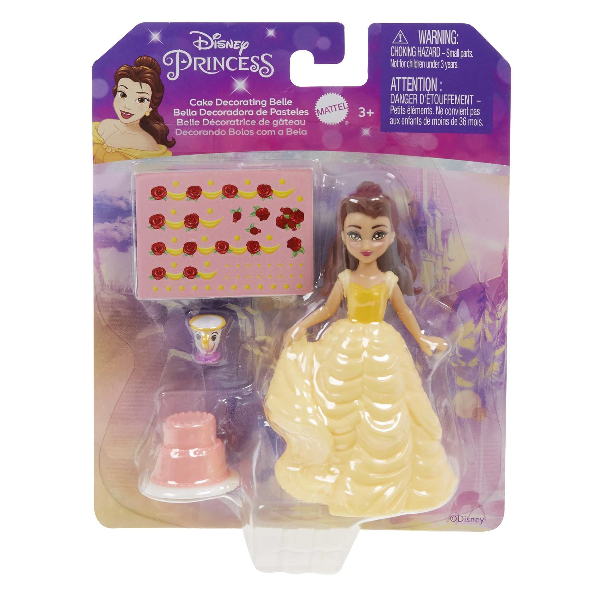 Disney Princess Small Dolls - 6 Posable 13 Tea Party Accessories Ages 3+